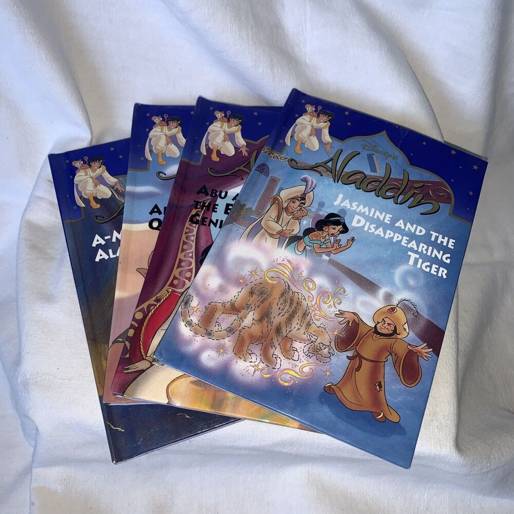 Four (4) A-mazing Aladdin Disney Aladdin Hardcover Chapter Books 1993